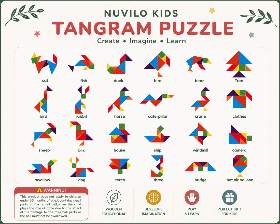 Tangram activity sheet preview