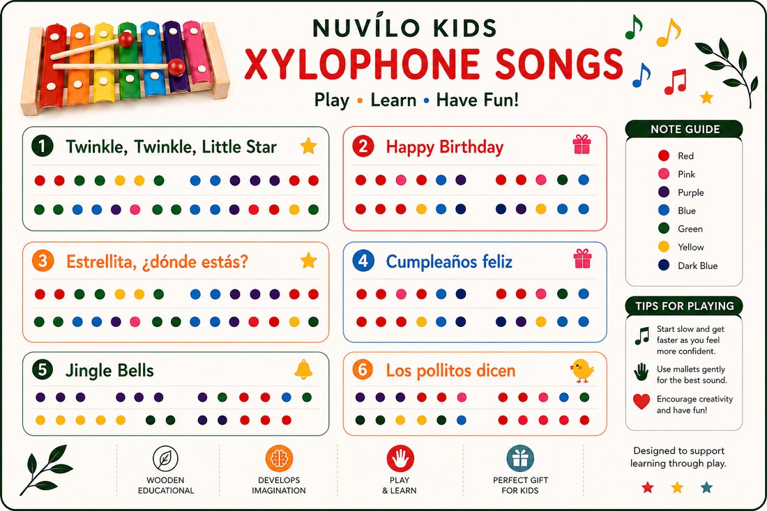 Xylophone songs activity sheet preview